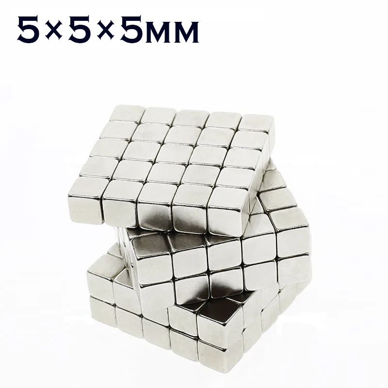 50 шт. Неодимовый Магнит 5x5x5 мм редкоземельные маленький сильный блок постоянного