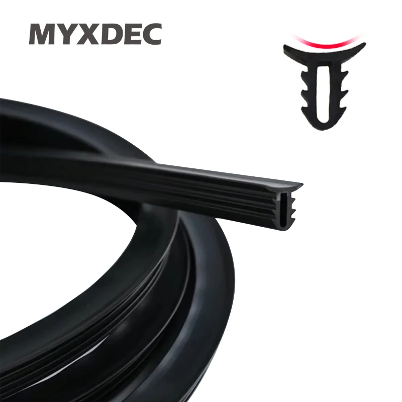 1.6M U Type Car Rubber Sound Seal Strip Auto Windshield Edges Gap Sealing Strips