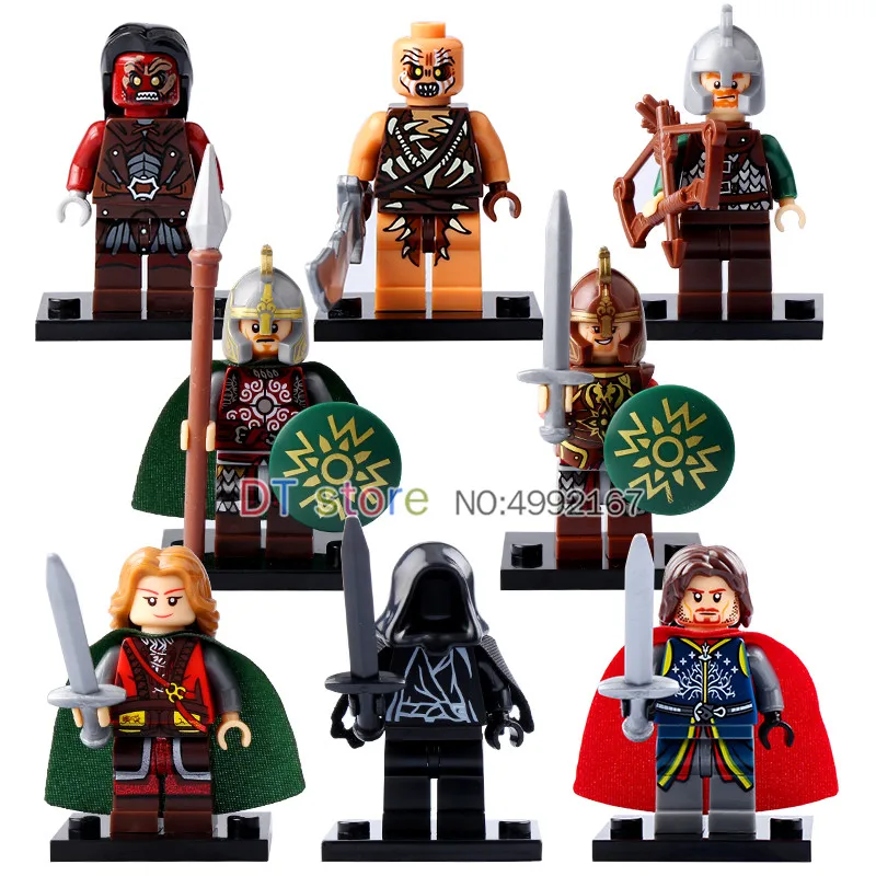

The Lord of the Rings Legoed Figures Mordor Orc Eowyn Wraith Archer Uruk-Hais Eomer Aragorn Building Blocks Toys X0142