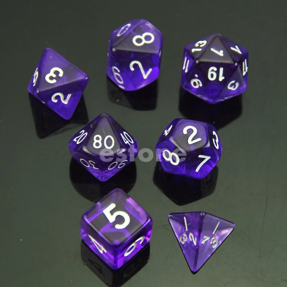 Multi-Sided Die D4 D6 D8 D10 D12 D20 MTG RPG D&D DND Board Game Chess Children Educational Math Toy