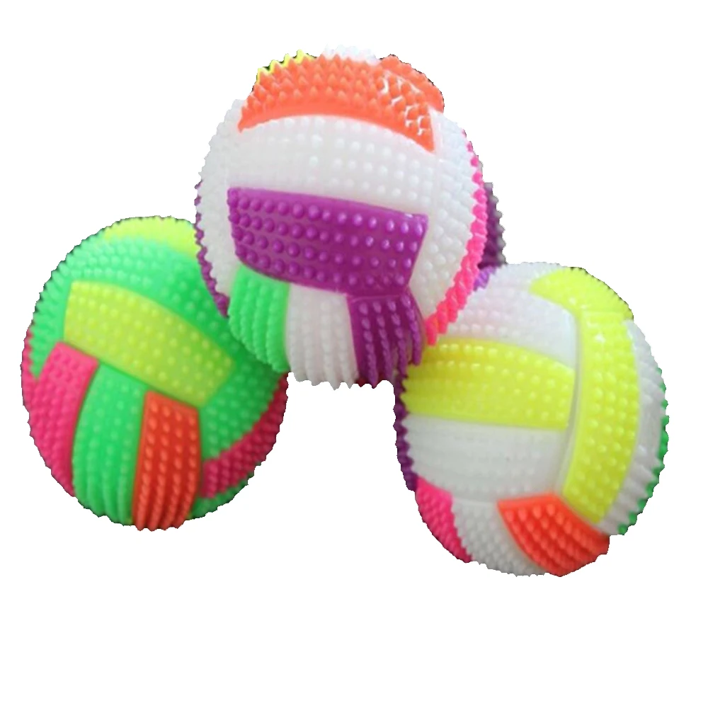 1Pc Flashing Bouncy Volleyball Ball LED Light Hedgehog Bouncing Kids