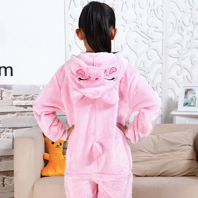 Kigurumi Children Hello Kitty Pajamas Sanrio Anime Cartoon Onesie Kids  Jumpsuits Girls Pyjamas Animal Children Outfit Home Wear