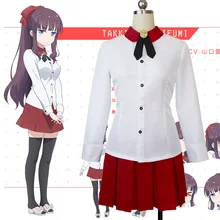 Japan Anime New Game!! Takimoto Hifumi Cosplay Costumes For Girls School Uniform Clothes Sets Shirt+Skirt+BlacK Bow-Tie