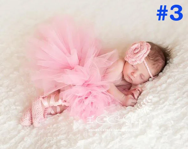 Тюлевая юбка-пачка принцессы с повязкой на голову для новорожденных, реквизит для фотосъемки, юбка-пачка для маленьких девочек, нарядный костюм на день рождения, наряд TS007 - Цвет: Color 3