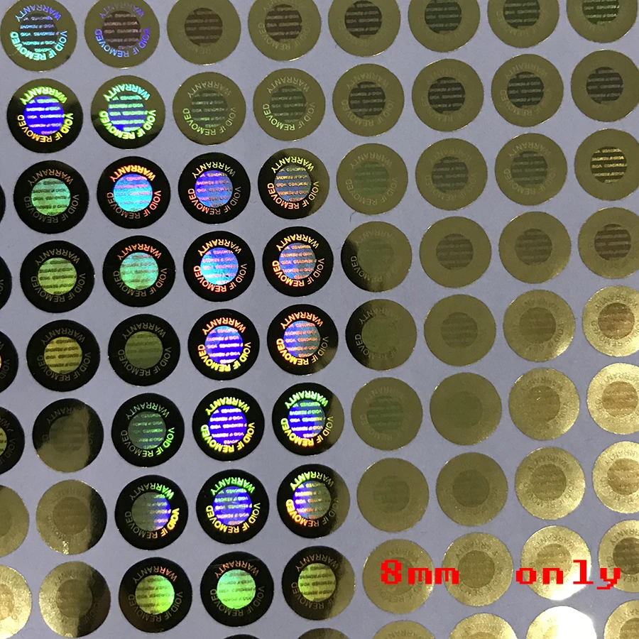 

phone repair VOID IF REMOVED Warranty 8mm small security Hologram for one-time use