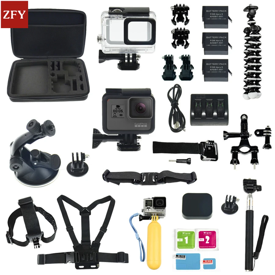 Gopro accessories set Gopro hero 5 waterproof protective case chest