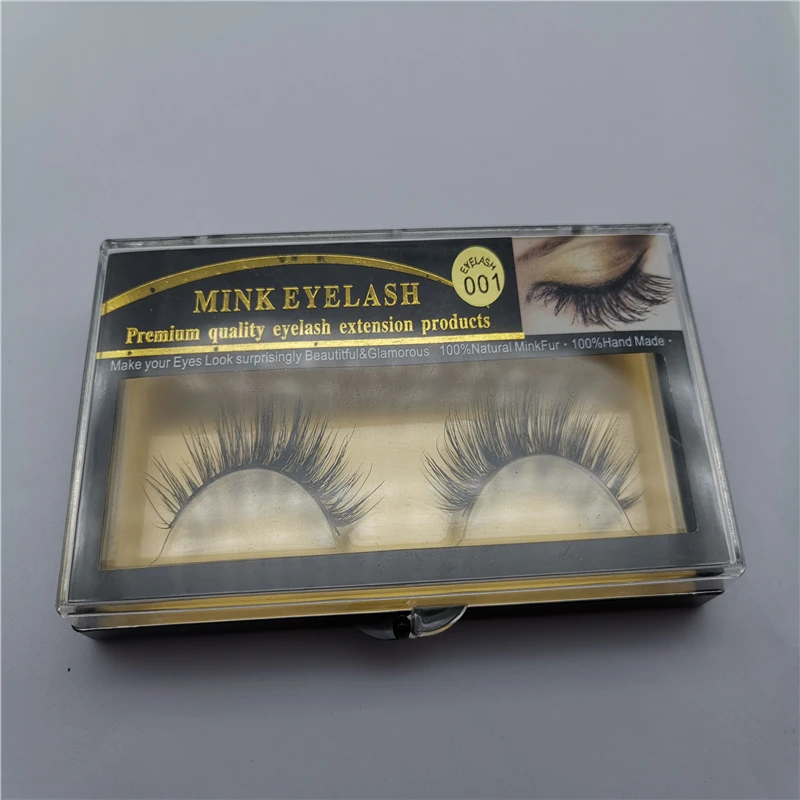 

1 Pair 3D Mink Eyelashes Luxury Hand Made Mink Eyelashes Natural Lightweight Mink Eyelashes Clear Packaging