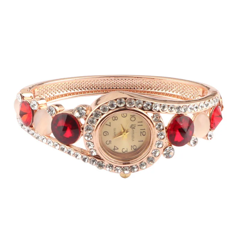 

KASIYU Europe and America concise fashion crystal alloy open mouth bracelet watch Wrist watch female Accessories K830019 K830021