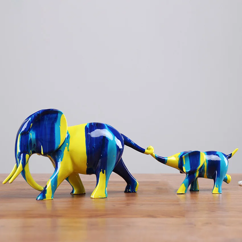 

Creative Animal Resin Crafts Elephant miniature garden decor statue birthday gift tabletop Furnishing articles home accessories