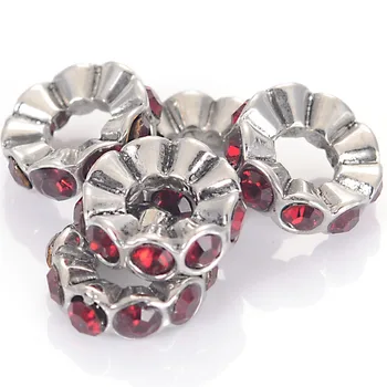 

Miasol 12 Colors CZ Crystal Bling Large Hole Birthstones Spacers Charm Beads For Diy Charm Bracelets Jewelry Making Finding