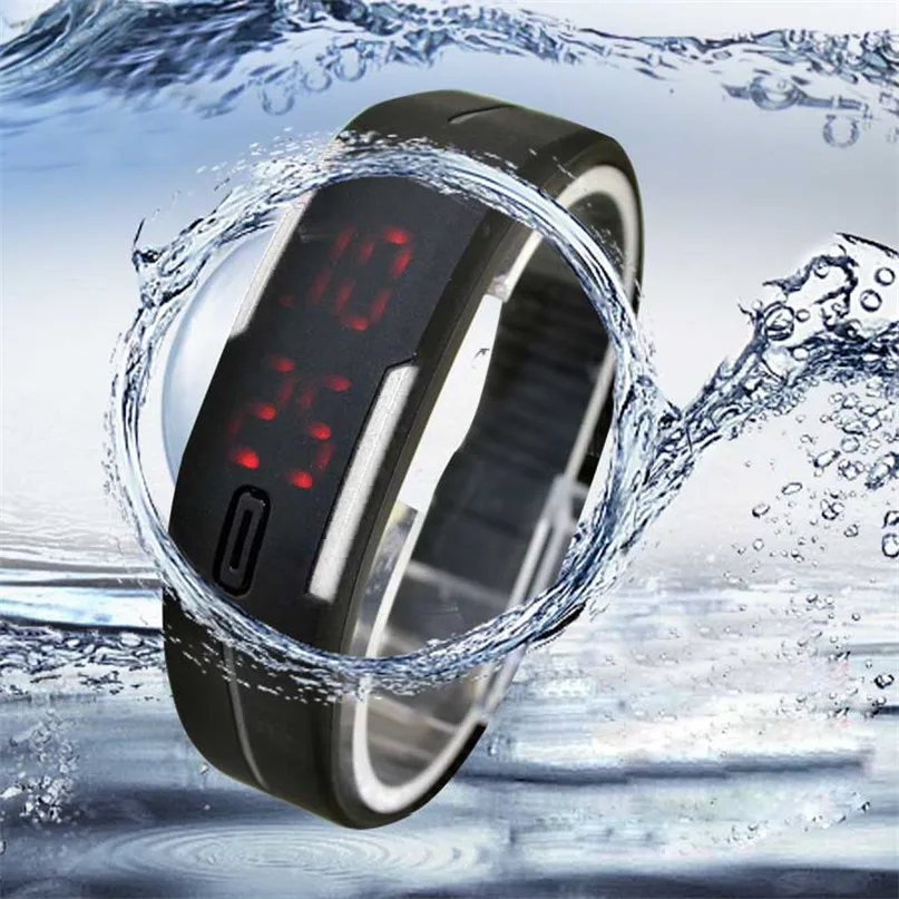 Светодиодный силиконовый спортивный цифровой наручные часы, мужские часы, лучший бренд класса люкс, Relogio masculino, модные часы#4A22