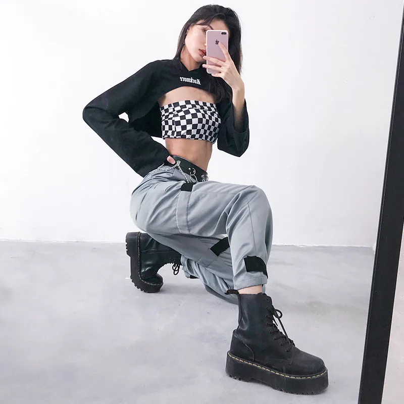 

2019 Women's cool Pants Army Game CF/CS Cosplay Trousers Cargo Pants denim harem casual pants Female SP474