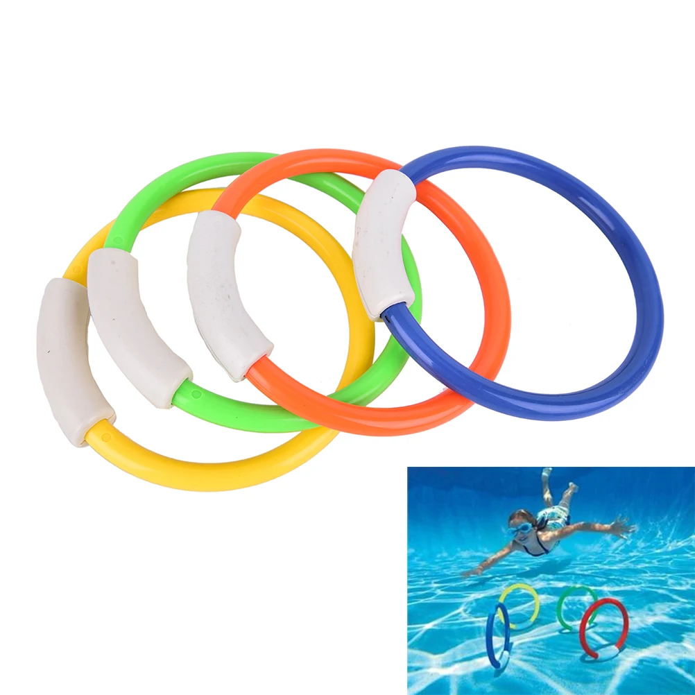 4Pcs Swimming Pool Diving Game Summer Children Underwater Diving Ring