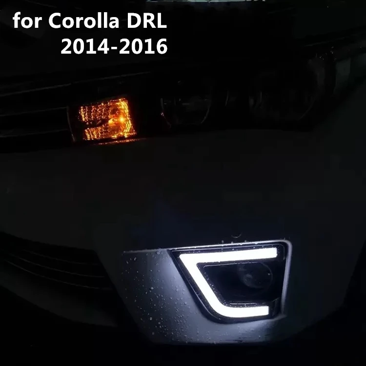 Светильник для бровей светодиодный DRL для Toyota Corolla Altis Eye brow светильник светодиодный внешний фонарь сигнальные аксессуары для парковки