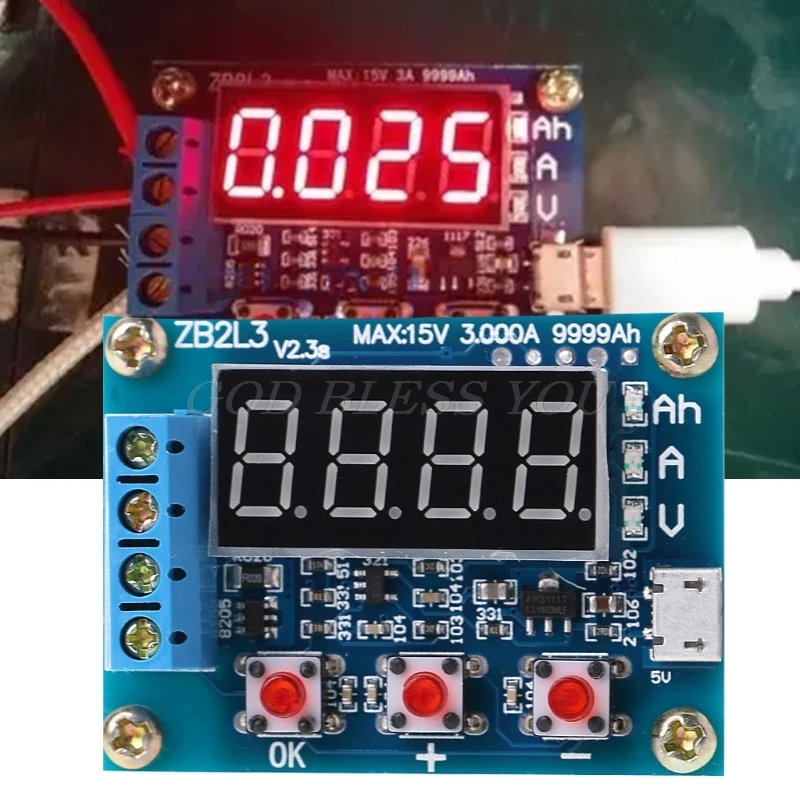 

ZB2L3 Li-ion Lithium Lead-acid Battery Capacity Meter Discharge Tester Analyzer