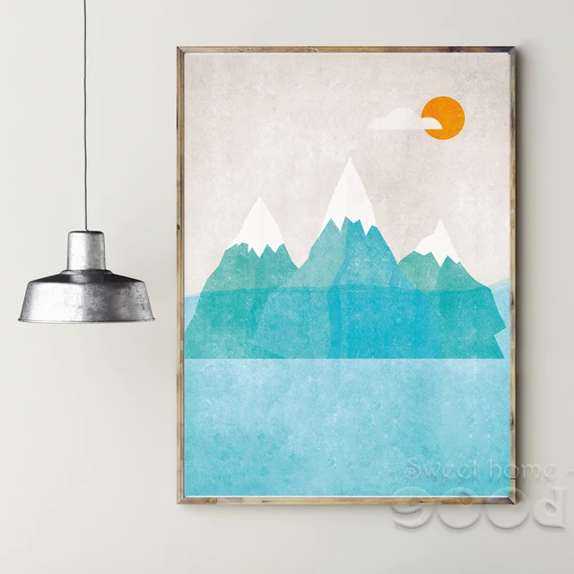 Vintage Cartoon Mountain Canvas Art Print Painting Poster Wall Vintage Cartoon Mountain Canvas Art Print Painting Poster Wall Pictures For Home Decoration Nursery