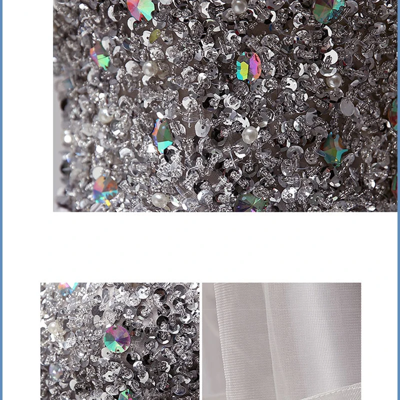 Сделать дауэр 2019 новые серые пикантные вечернее платье на брителях Bling Бисер