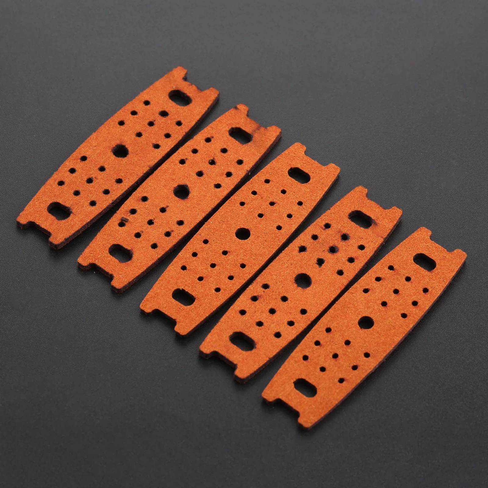 5pcs Brown Slingshot Pouches Pouch Microfiber Leather+Multi Hole