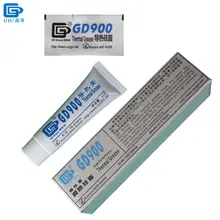 Free shipping 2pcs/lot 30g high performance gray GD900 thermal conductive compound grease paste silicone for CPU GPU LED