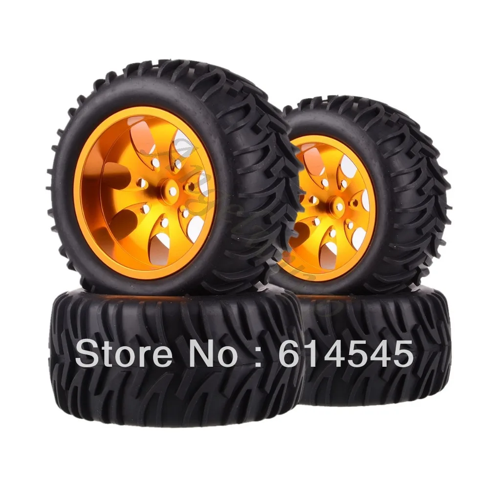 

DQR 881124 xRC Monster Truck Bigfoot Metal Wheel Rim & Tyre Tires 12MM HEX 1:10 RC123 Store