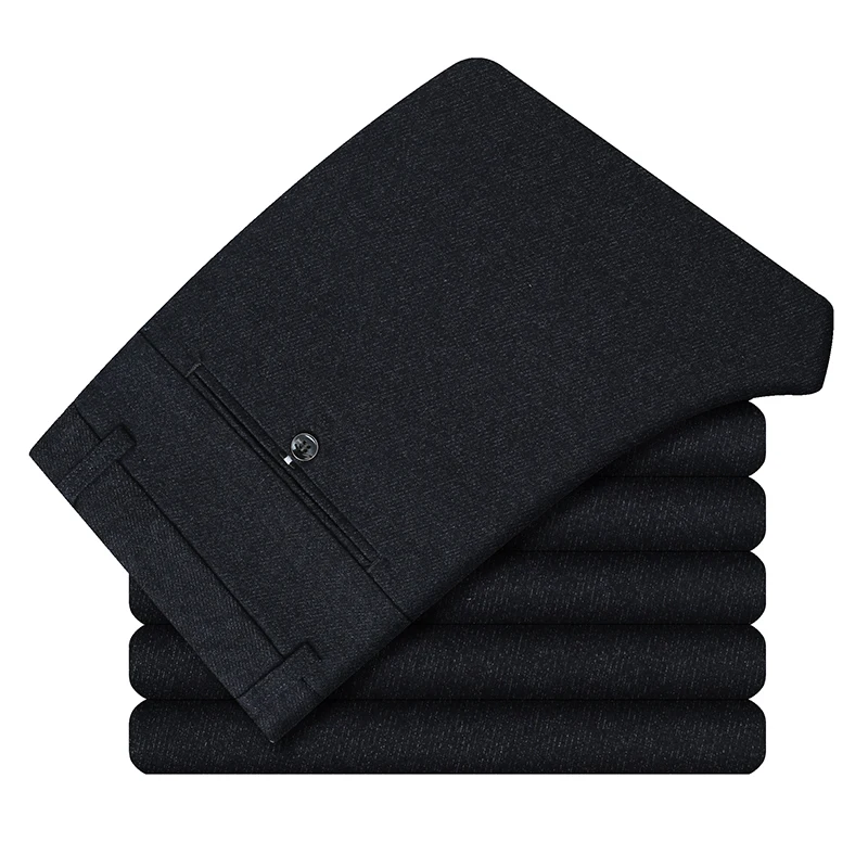 2019 herbst Winter Neue Männer Casual Hosen Business Fashion Schleifen Hohe Qualität Slim Fit Hose Männlichen Schwarz Navy Marke Kleidung