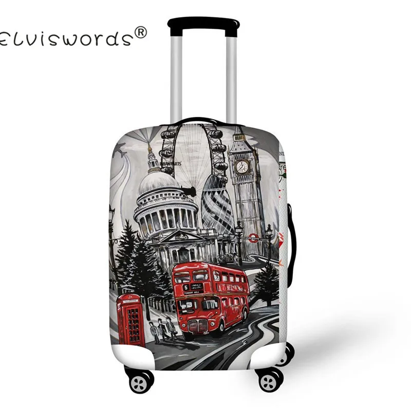 Дорожные Защитные чехлы для багажа, плотные эластичные багажные сумки для 18 22 26 30 дюймов, чемодан на колесиках, багажные бирки - Цвет: Z277