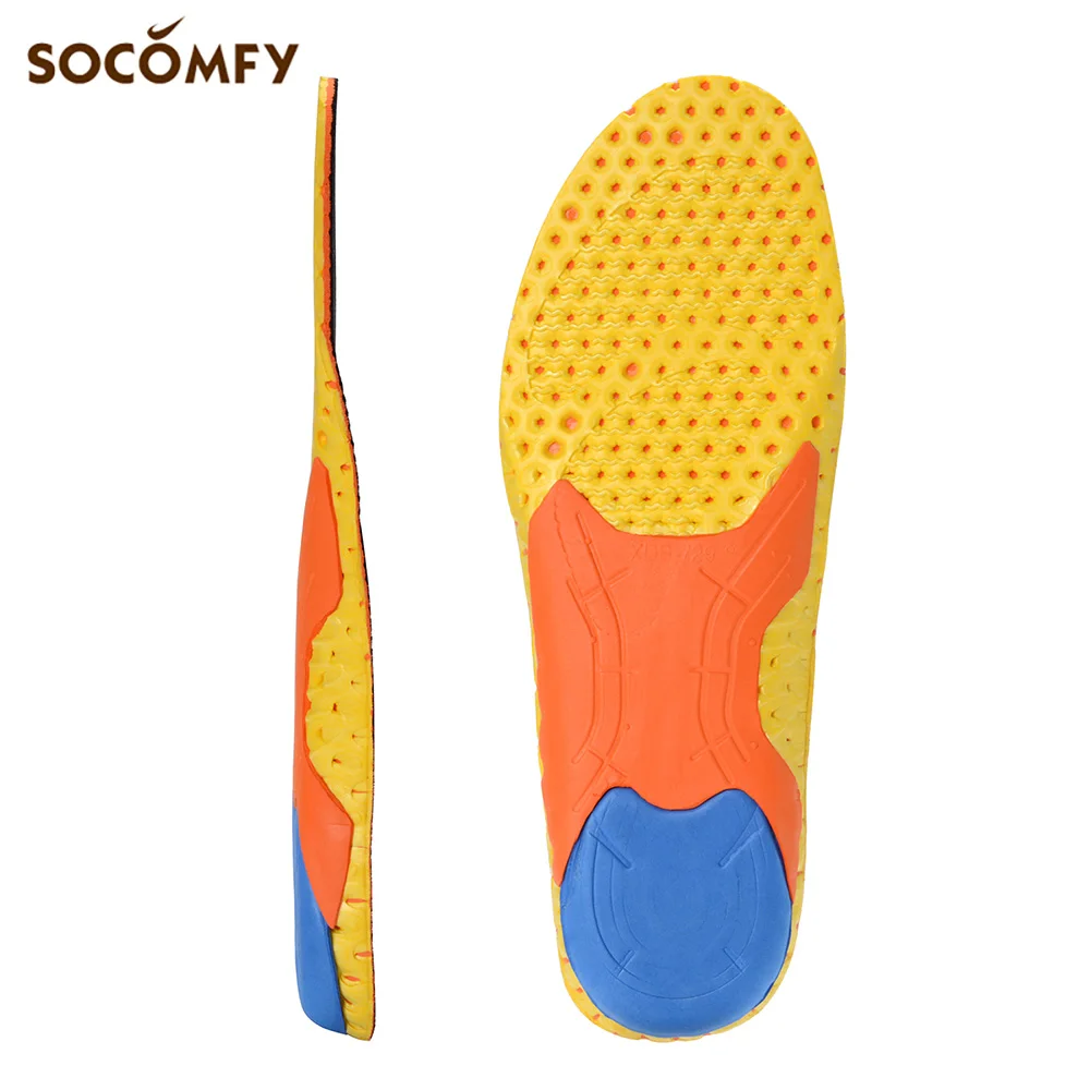 SOCOMFY дышащие спортивные стельки для бега амортизация пот Абсорбирующая обувь
