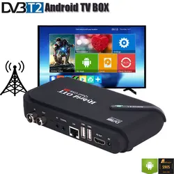 DVB T2 Android ТВ Коробка двойной режим DVB-T2 ресивер телеприставку OS Aandroid 5,1 Amlogic S905 4 ядра DVB T2 4 K Дисплей H.265