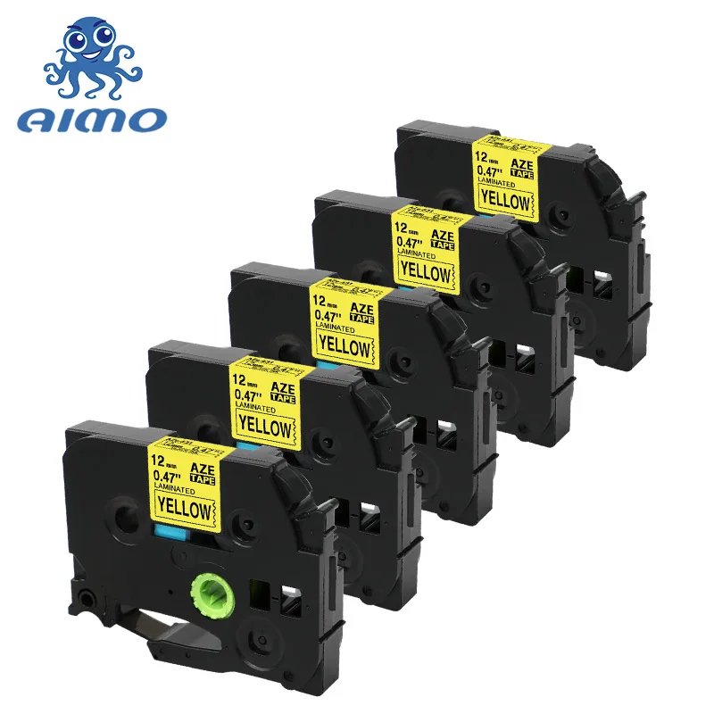 5pcs labelling machine cartridge tze631 for brother with free shipping