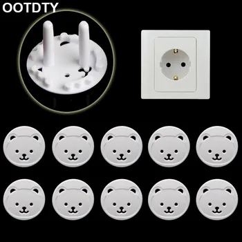 

10X Power Kid Socket Cover Baby Child Protector Guard Mains Point Plug Bear New