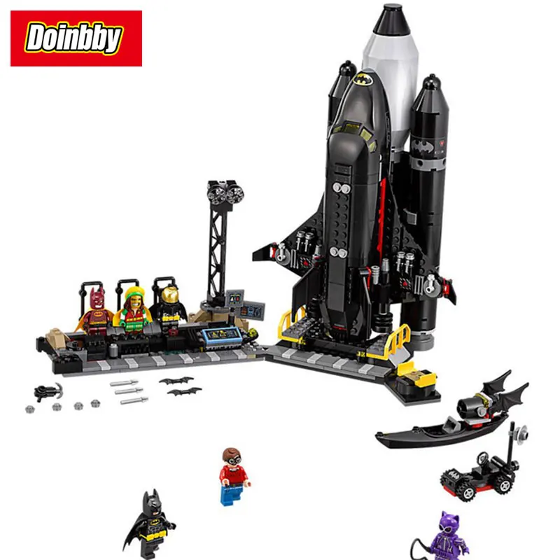 Lepin 07098 DC Super Heroes Batman Movie The Bat-Space Shuttle Building Bricks Blocks Toys Compatible with Legoings Batman 70923