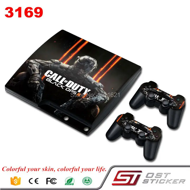 OSTSTICKER Hot Selling New For PS3 Slim Skin Sticker for Sony