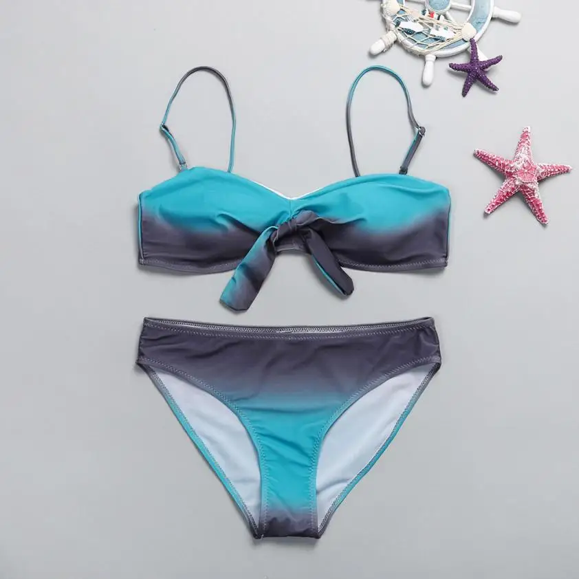Для женщин купальники 6 Цвет контраст Цвет пикантные Летние красивые пляжные Двойка купальник бикини Повседневное купальный топы для вечерние 18May11