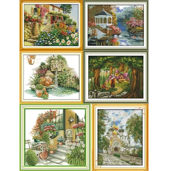 

Joy Sunday Beautiful view Series Counted Cross Stitch kits DIY Handwork 14CT and 11CT For Embroidery Home Decor Needlework