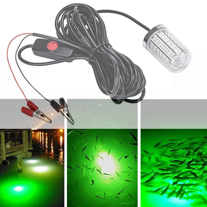 

12V LED 24PCS Underwater Fishing Light Waterproof Fishing Light Dip Net Light Lure Fish Lamp Attracts Prawns Squid Krill