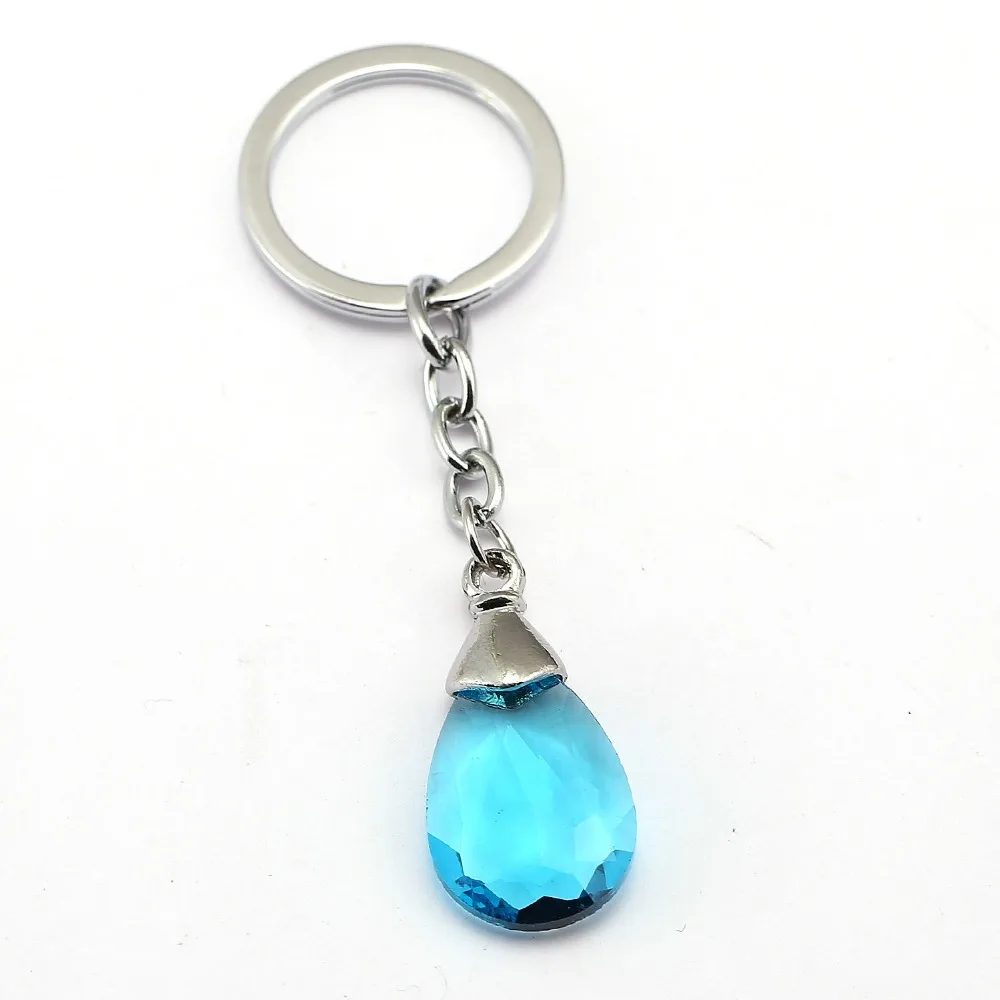

SAO Sword Art Online Keychain Yui's Heart Blue Crystal Anime Key Chain Asuna Cross Key Ring Holder Pendant Chaveiro Jewelry