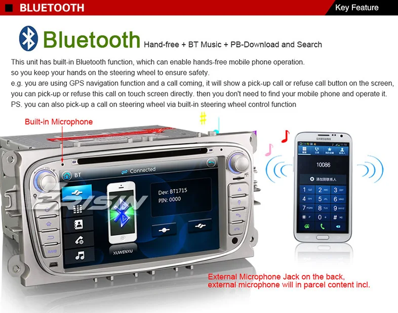 Cheap Car DVD CD Player Erisin ES7189F 7" Win8 UI Stereo GPS DAB+ System for Ford Focus Galaxy C-Max S-Max 14