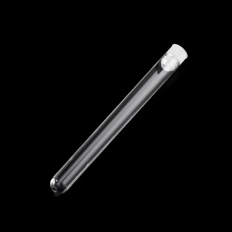 10 шт пластиковые пробирки тест-инструмент с винтовой крышкой прозрачный 15*150 мм