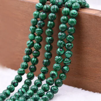 

Natural Stone Green Beads Loose Round Spacer Bead For Jewelry Making 4-12mm 15" Strand DIY Bracelet&Necklace