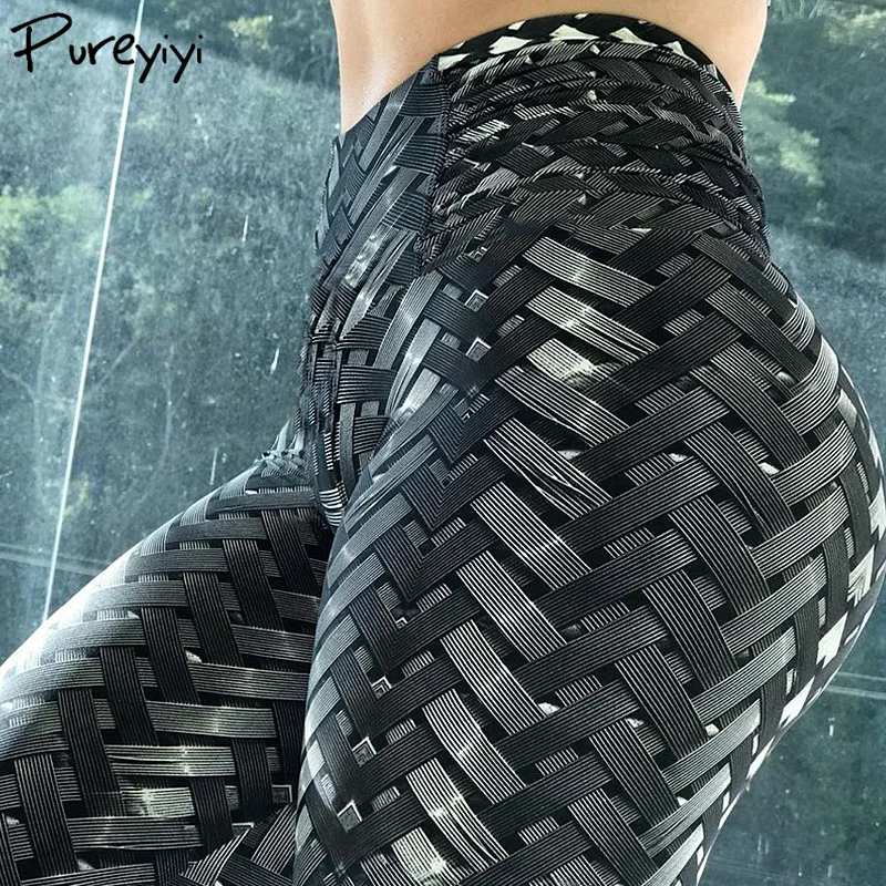 

Women's Yoga Pants Metallic Print Leggings Fitness Sport Leggings Gym Running Tights Sportswear Sports Pants Trousers Clothing
