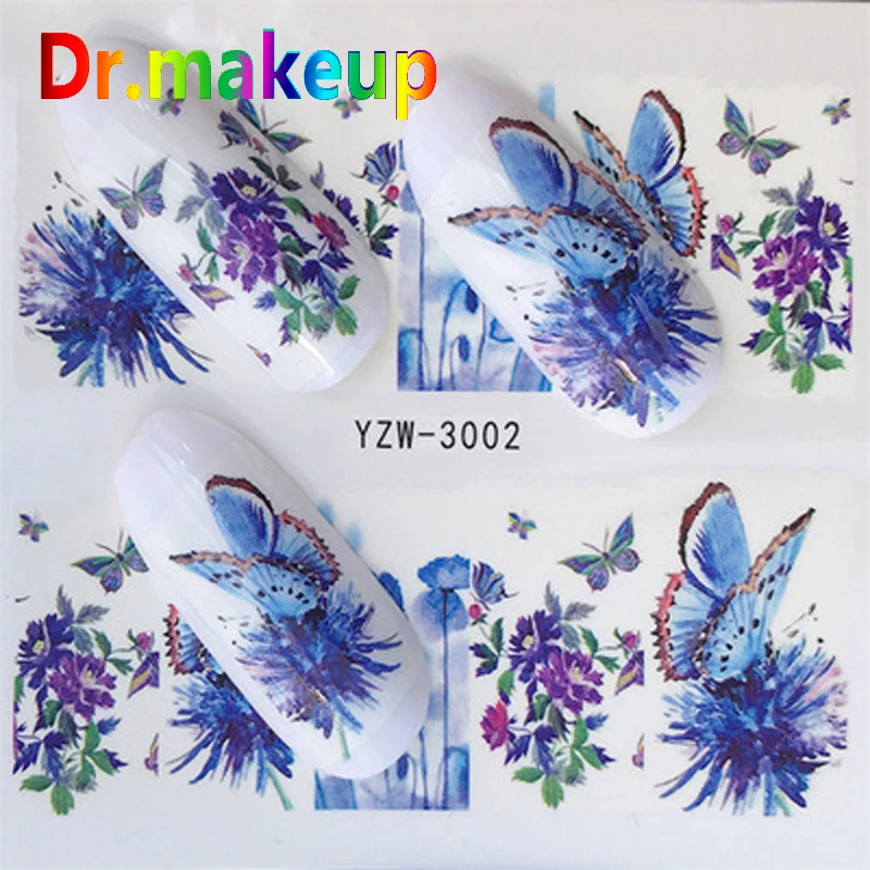 Dr. makeup 3D Мода цветок переводные наклейки DIY Лаванда бабочка ювелирные изделия