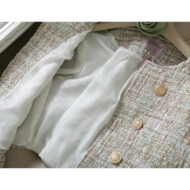 Зимняя женская белая короткая куртка пальто+ мини-майка с кисточками из смесовой шерсти костюмы осенний подиумный твидовый комплект из 2 предметов платье дизайн