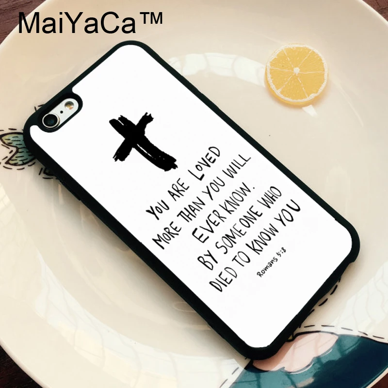 Чехол для телефона MaiYaCa Christ Jesus Bible Verse Cross из ТПУ для iPhone 11 Pro MAX X XR XS MAX 6 6s 7 8 Plus 5S задняя крышка