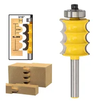 3 Grooves 1/4 Shrank Woodworking Router Bit Milling Cutter Trimming Engraving Carpentry Machine