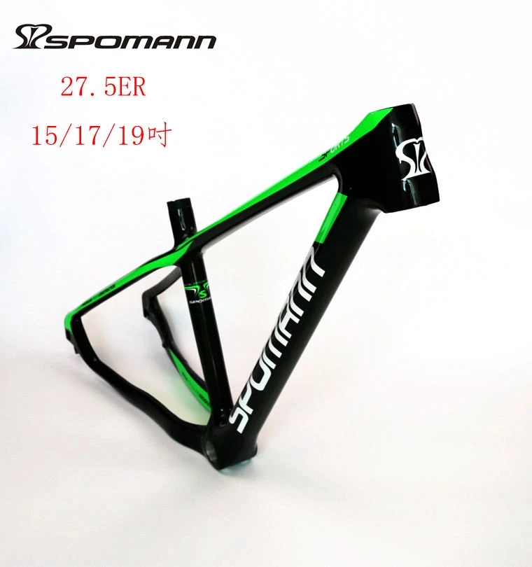 Best New SPOMANN 27.5*15/17/19" inch Mountain bike UD full carbon fibre thru axle bicycle frames MTB 27.5er parts+headsets Free ship 14