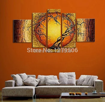 

Handmade Picture Oil Painting Large Wall Art Abstract Tree In The Ball Painting Home Decoration For Living Room