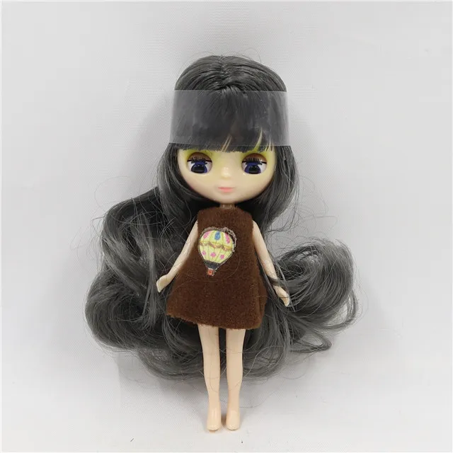 Фабрика blyth мини-кукла 10 см BJD нормальная кукла тела, случайное платье - Цвет: F