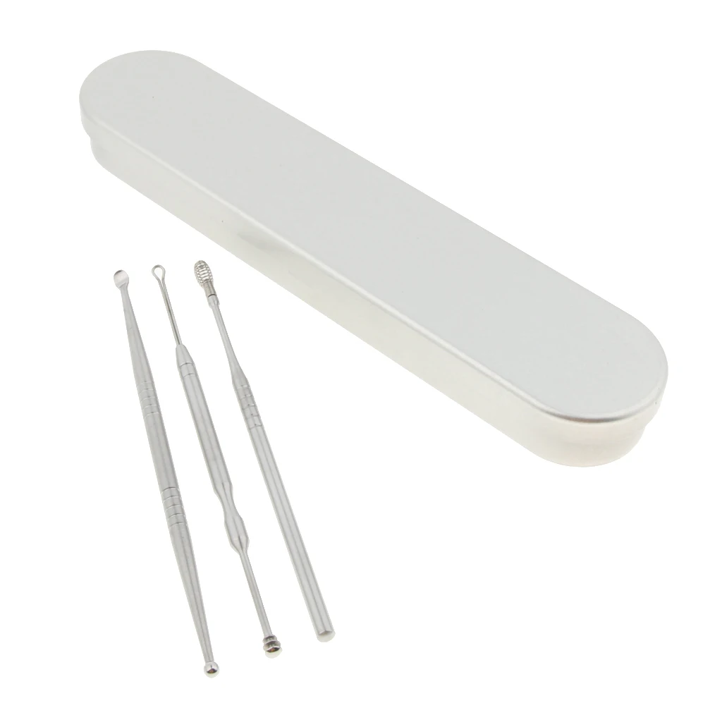 3Pcs Ear Wax Removal Tool Cleaning Set with Storage Box Kids Adults Daily