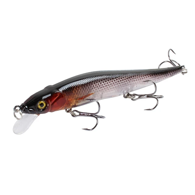 1pcs Fishing Lure 115mm/14g Minnow Crankbait Wobblers 3D Eyes Perch Artificial Bait Pike Carp Bait Swim Bait Fishing Pesca 5