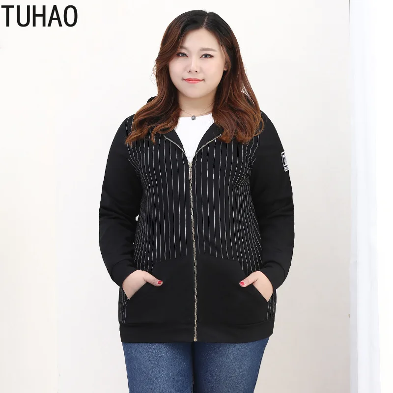 TUHAO размера плюс 10XL 8XL 6XL женские толстовки с капюшоном осенние повседневные